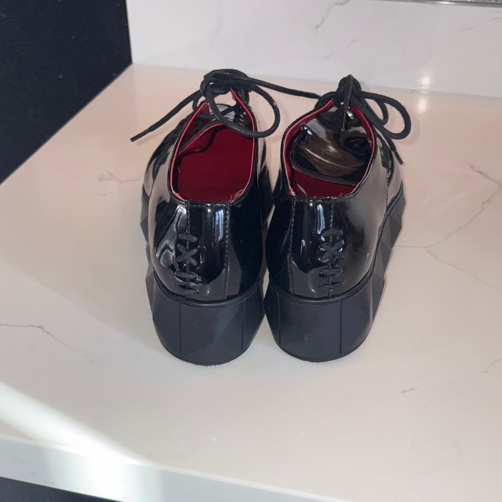Kat Von D Black Patent Bauhaus Creeper shoes Gothic punk rocker - Picture 7 of 10